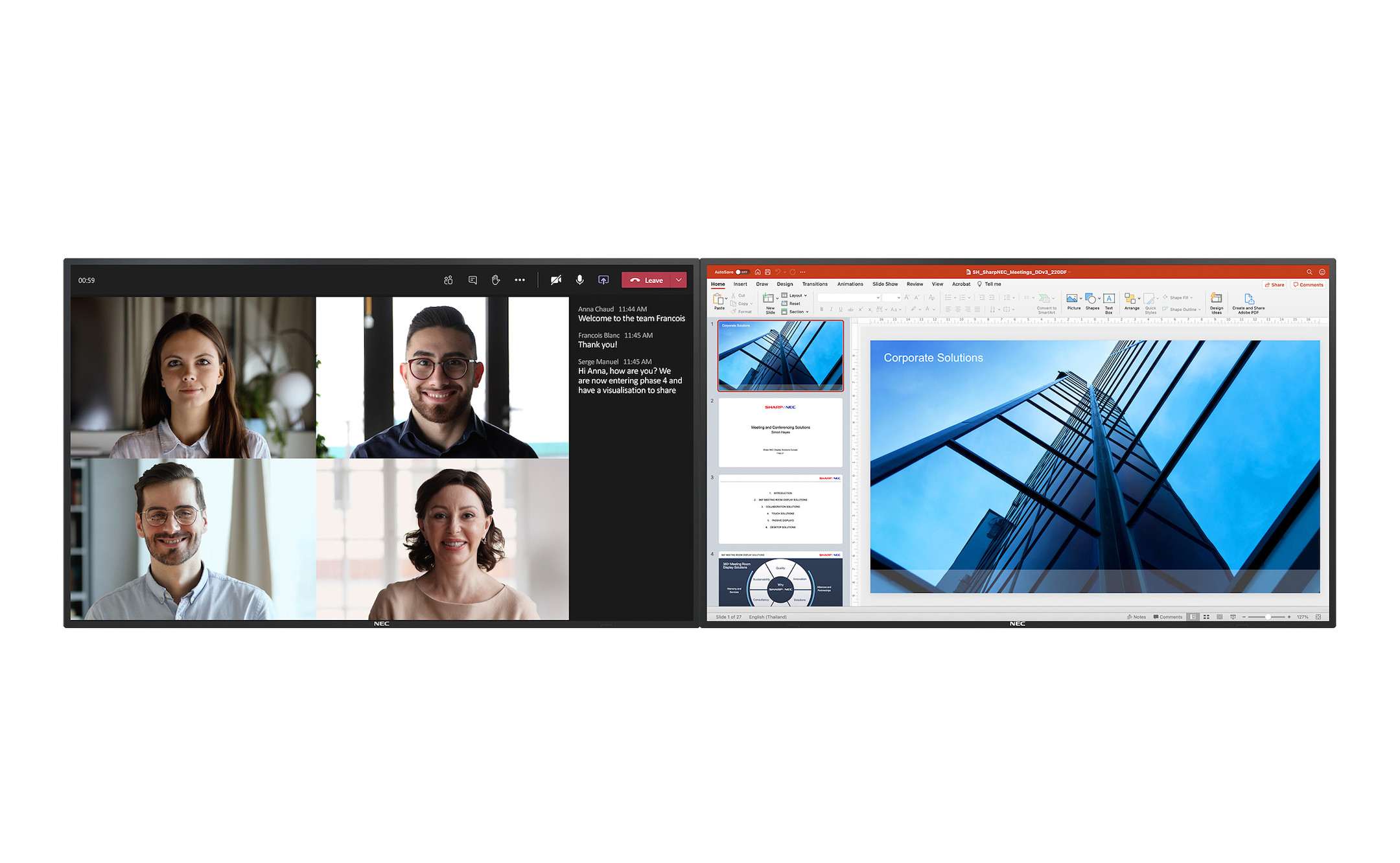 NEC Du-Co Room System 55" touch display NEC-55-Du-Co-Room-System