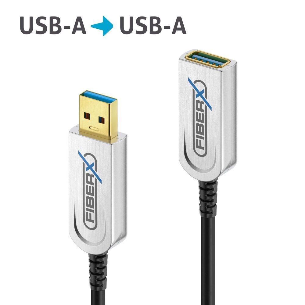 Purelink-FiberX-FX-I650-030-USB-3-2-Gen2-USB-A-AOC-Glasfaser-Verlangerungskabel-30m