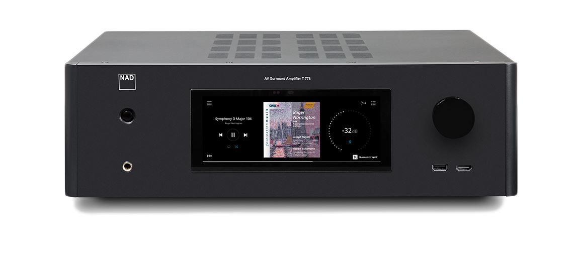 NAD-T778-A-V-Receiver-4K-Ultra-HD-Video-Dolby-TrueHD-Dolby-Atmos-und-DTS-X-Apple-Airplay-2-BluOS-je-85W-8Ohm-Demoware