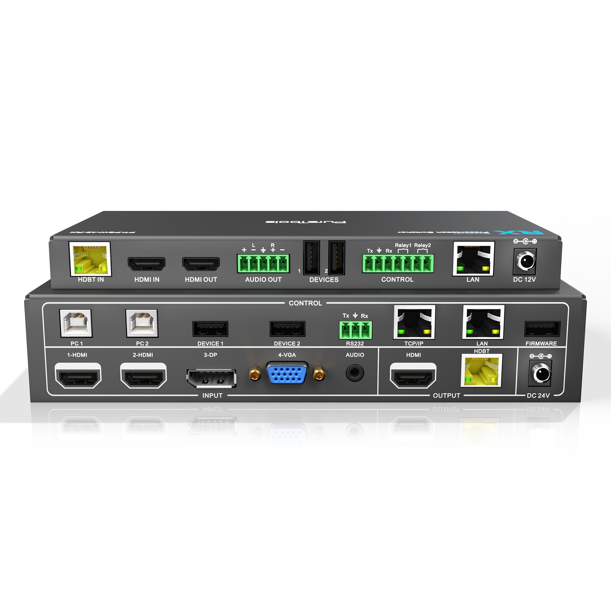 Purelink-PT-PSW-42-4x2-4K-Multiformat-Presentation-Switcher-mit-KVM-und-Scaler-Set-Demoware