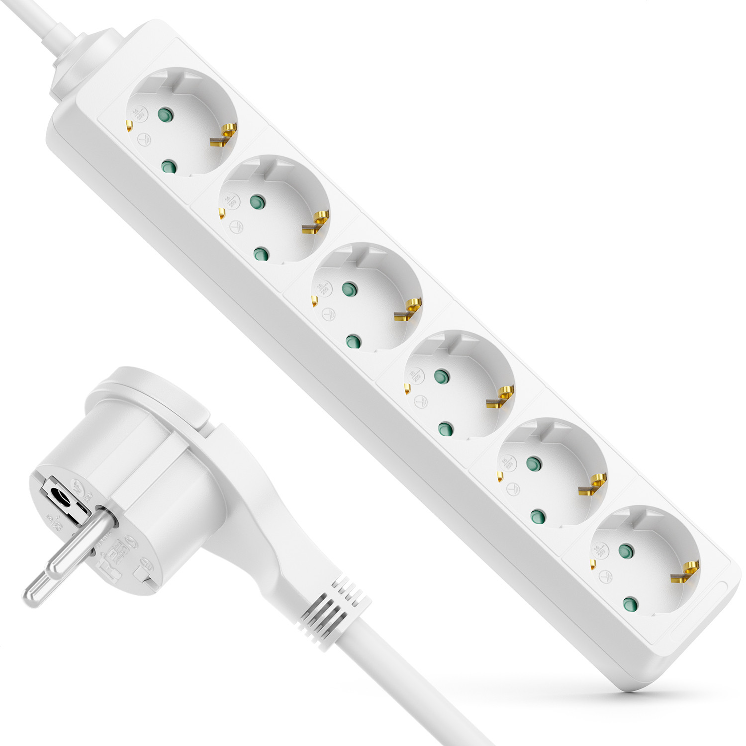 deleyCon-Steckdosenleiste-6-Fach-mit-Flachkontaktstecker-mit-Kinderschutz-3G1-5mm2-weiss-3m