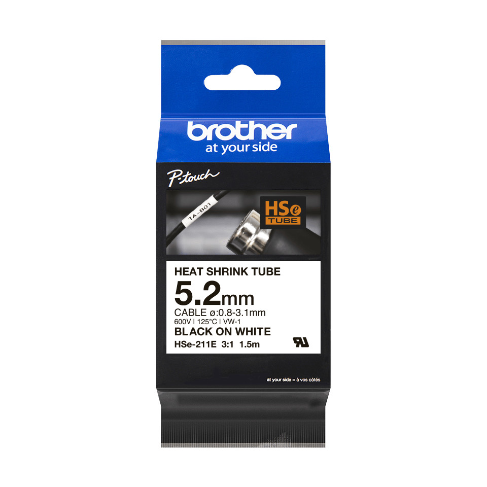 Brother-Pro-Tape-HSe-211E-Schrumpfschlauch-schwarz-auf-weiss-5-2mm-breit-1-5m-lang