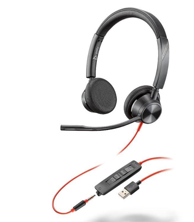 Poly-Blackwire-3325-Schnurgebundenes-Stereo-Headset-mit-USB-A