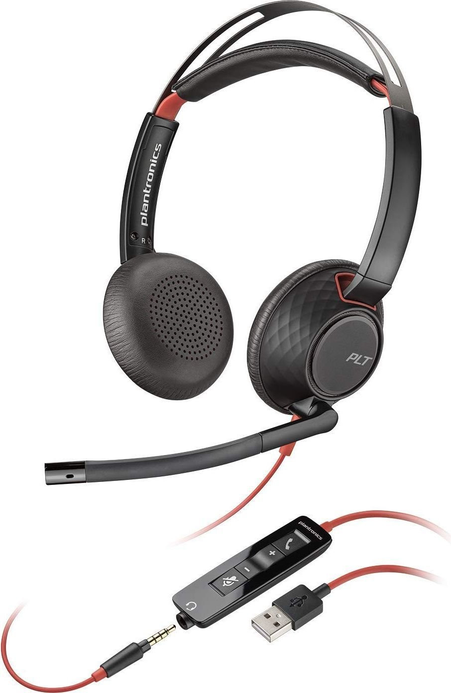 Poly-Blackwire-5220-Schnurgebundenes-Stereo-Headset-mit-USB-A