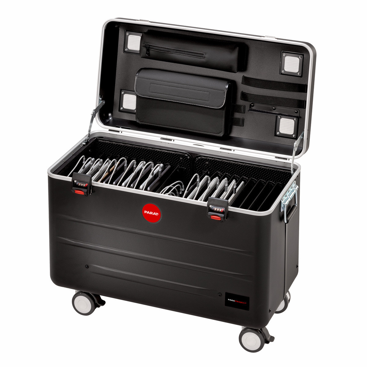 PARAT-PARAPROJECT-Koffer-TC20-TwinCharge-tablet-trolley-incl-USB-C-naar-Lightning-R-kabel-zwart