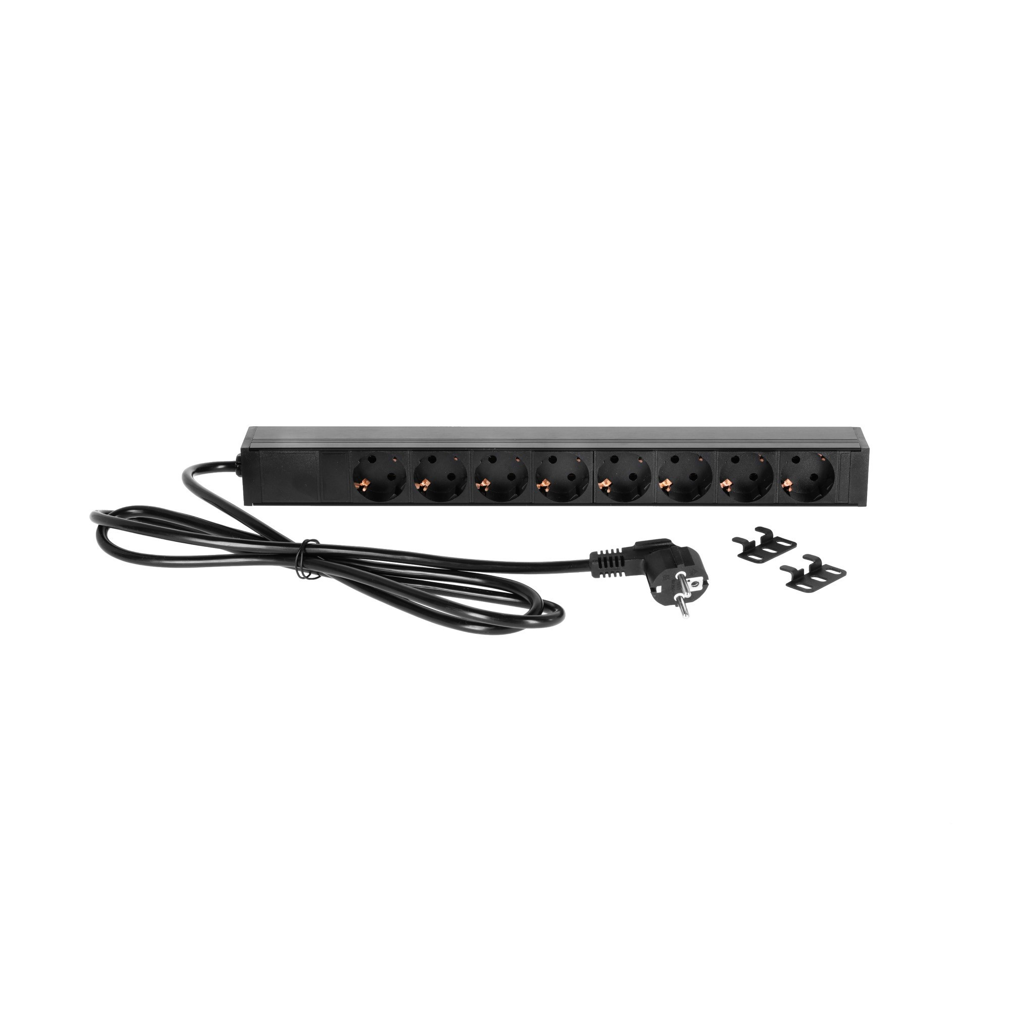 Adam-Hall-Cables-AH-RACK-PDU8S-19-Stromverteiler-1HE-8-Fach-mit-Schalter