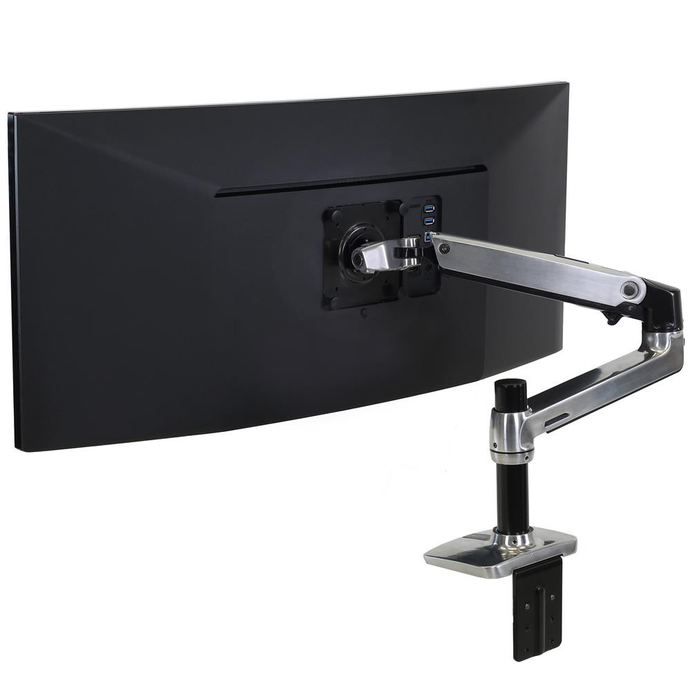 Ergotron LX Monitor Arm, Support de bureau, aluminium Ergotron-LX-monitorarm-bureaubevestiging-aluminium