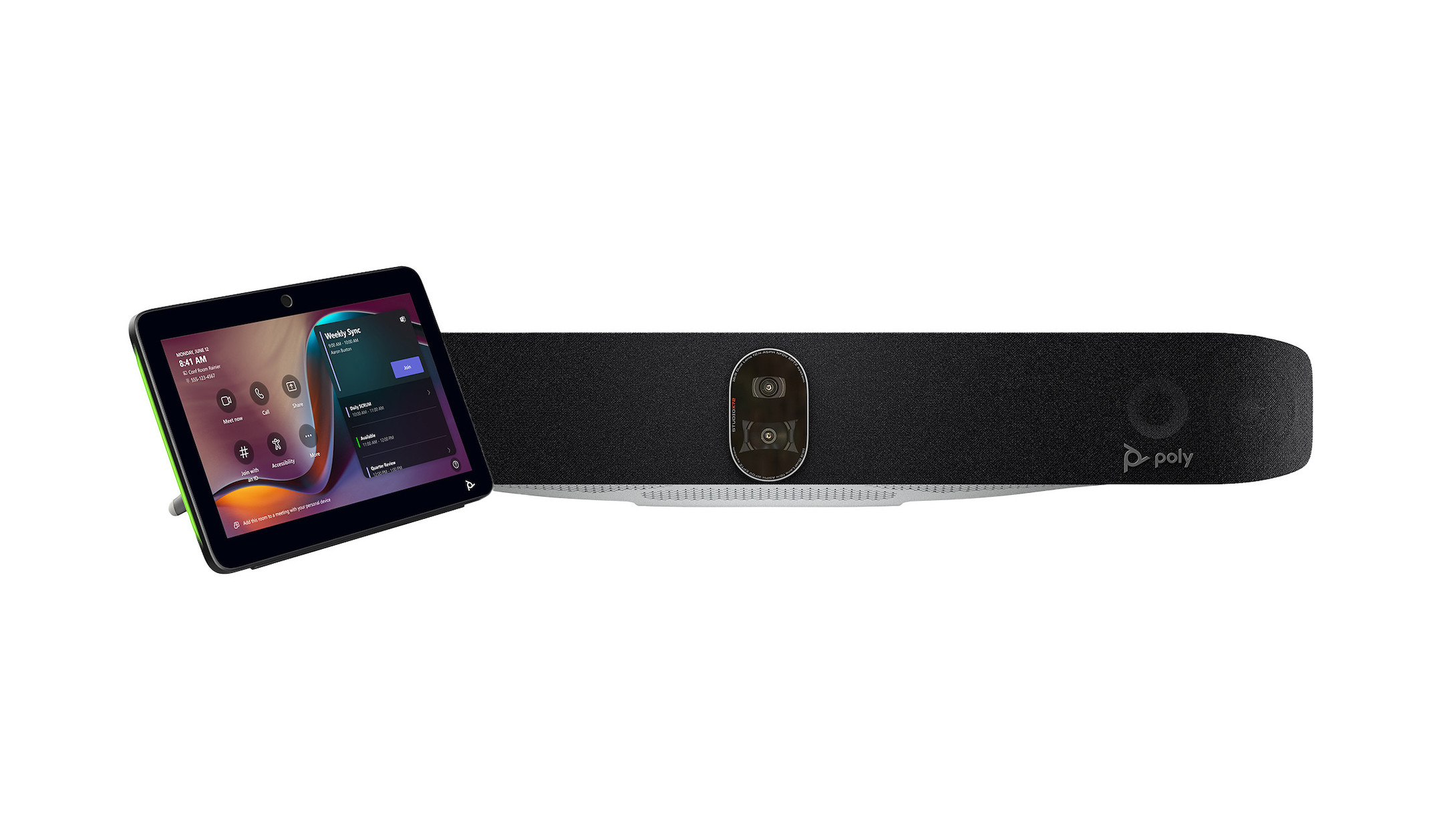 Poly-Studio-X72-Premium-All-In-One-Videobar-inkl-TC10-Controller-Kit-fur-grosse-Konferenzraume