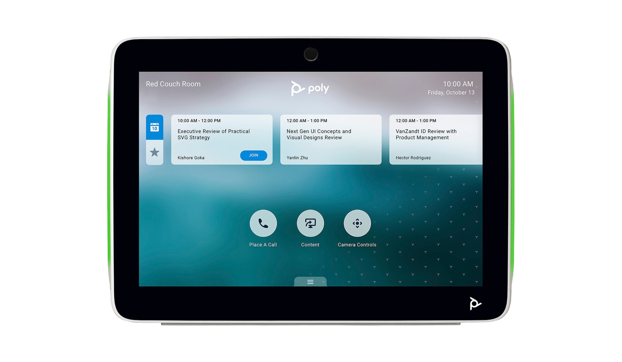 Poly-TC10-Touch-Controller-mit-LED-Statusanzeige-und-flexibler-Montage-fur-smarte-Raumplanung-und-Videokonferenzsteuerung-in-weiss