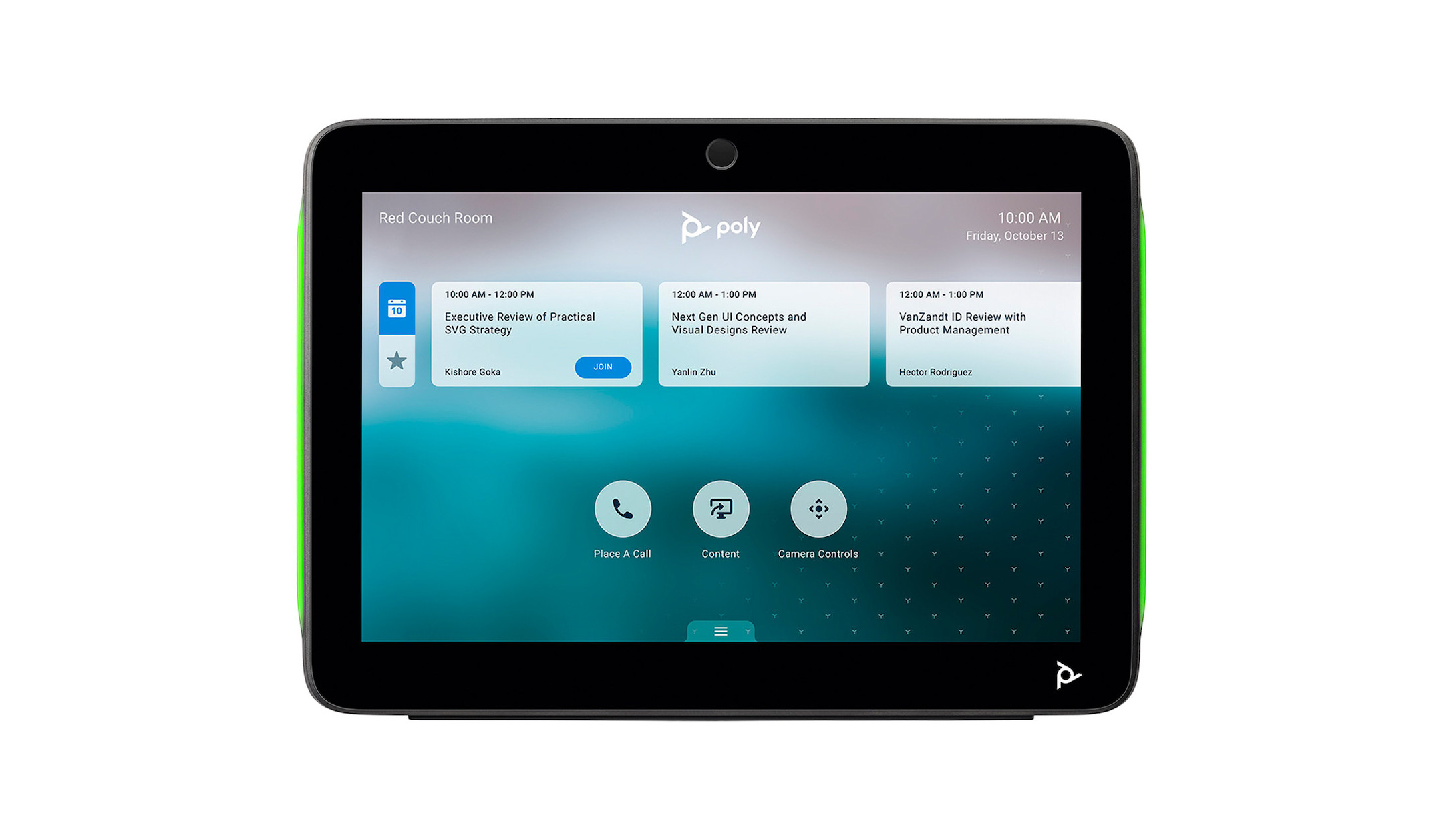 Poly-TC10-Touch-Controller-mit-LED-Statusanzeige-und-flexibler-Montage-fur-smarte-Raumplanung-und-Videokonferenzsteuerung-in-schwarz