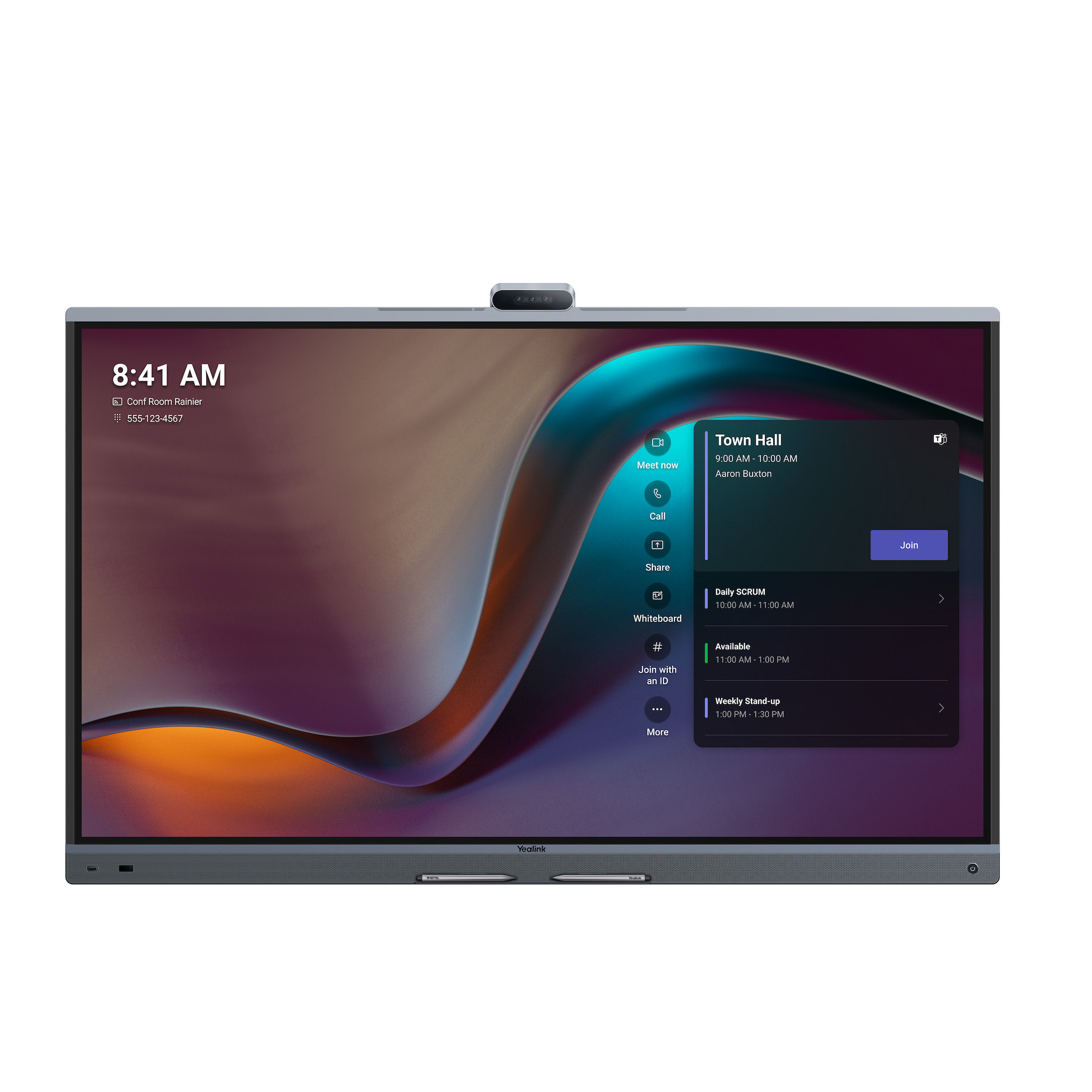 Yealink-MeetingBoard-75-Pro-75-4K-alles-in-een-oplossing-met-aanraakscherm-3-x-50MP-camera-en-16-MEMS-microfoon-voor-middelgrote-zalen