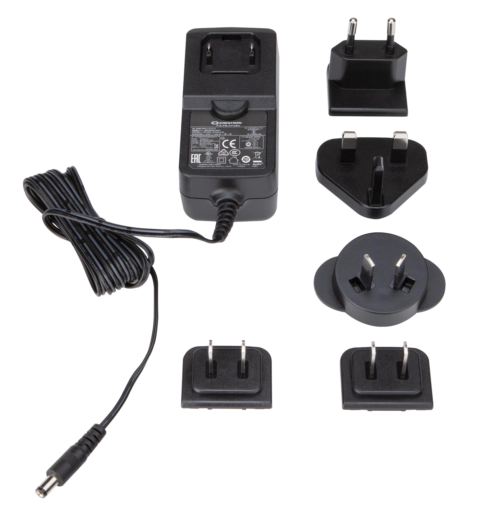 Crestron-PW-2412WU-Wandgemonteerde-voedingseenheid-24-VDC-1-25-A-2-1-mm-universeel