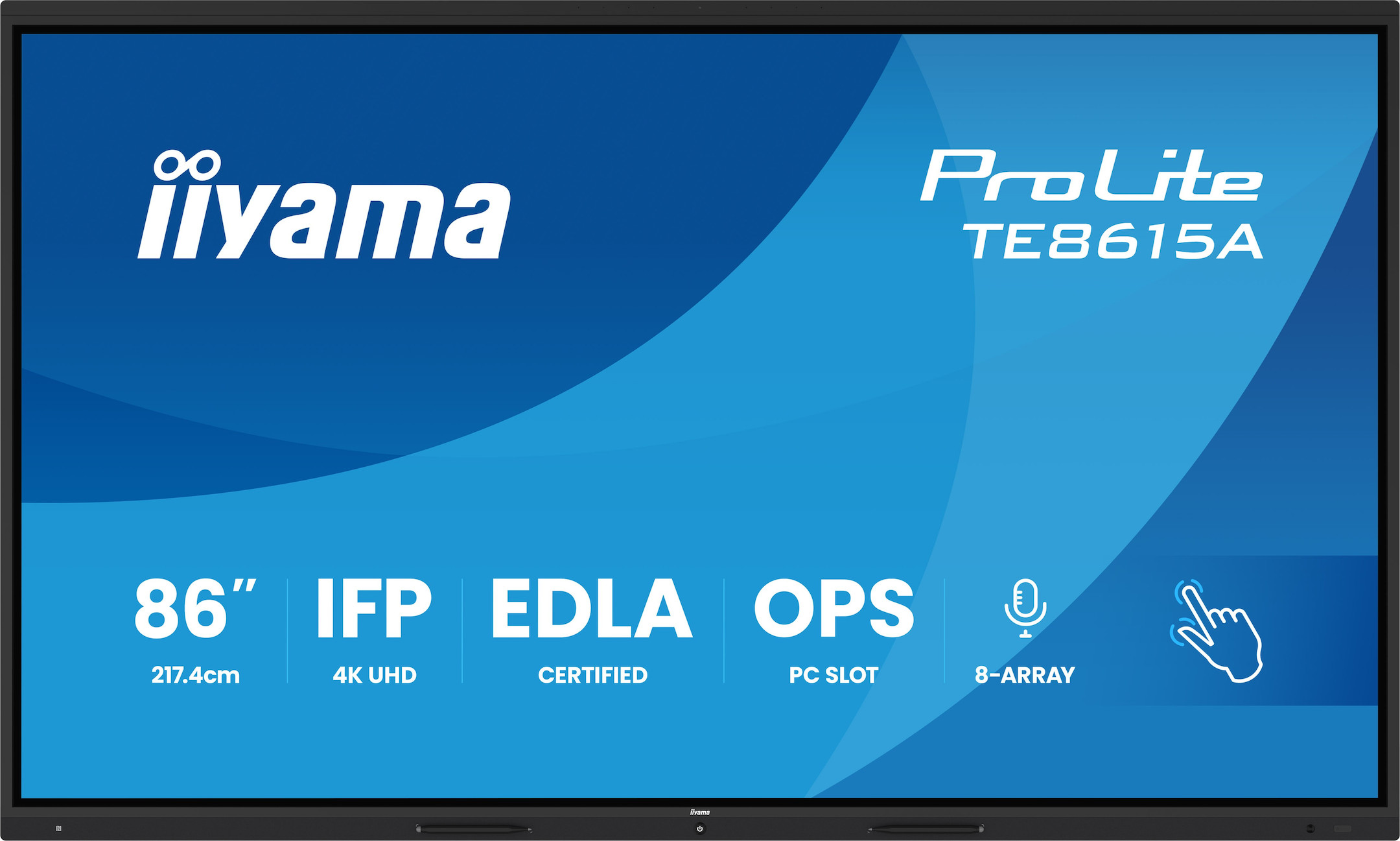iiyama-ProLite-TE8615A-B1AG-86-4K-UHD-Google-EDLA-gecertificeerd-interactief-display