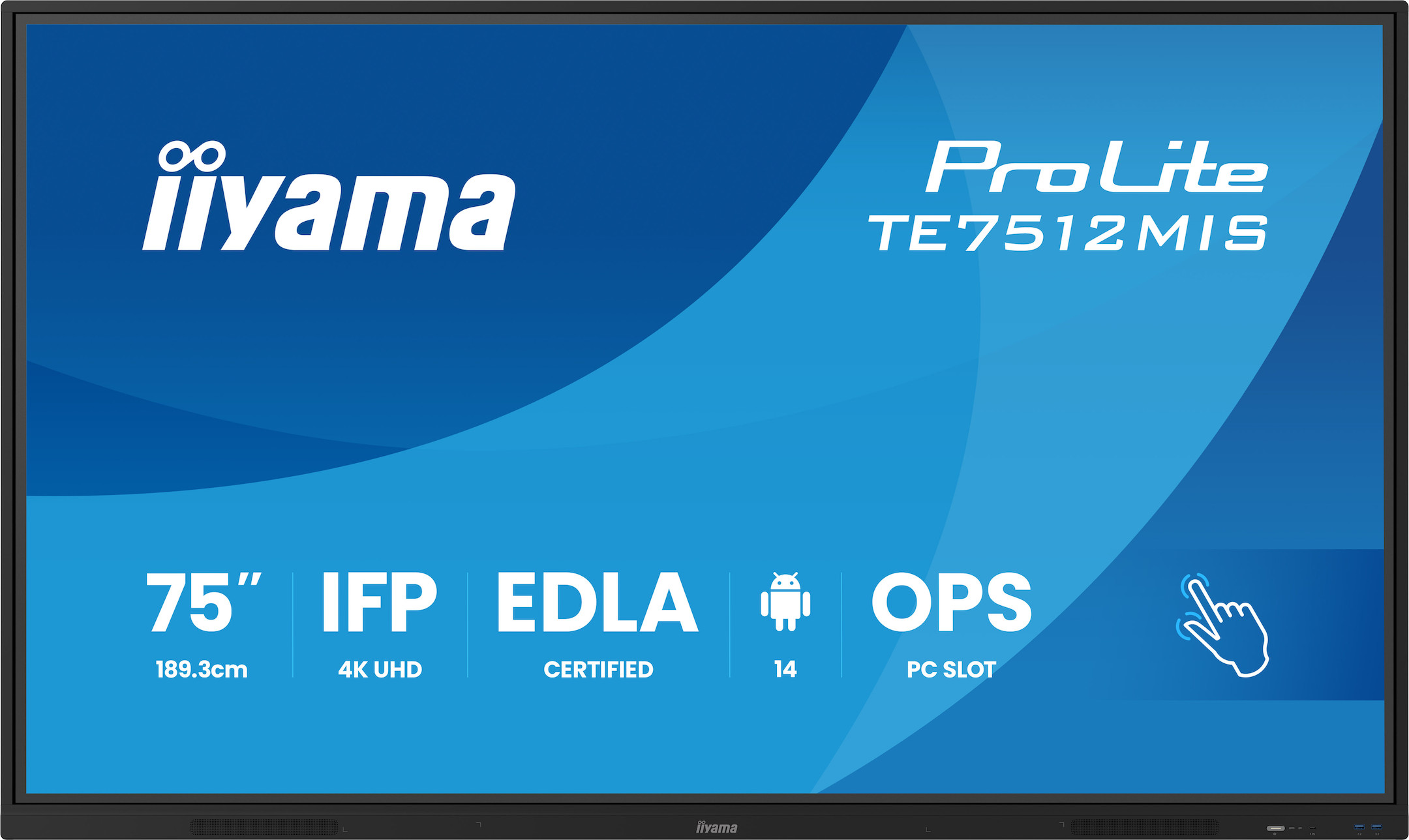 iiyama-ProLite-TE7512MIS-B4AG-Interactief-75-inch-4K-UHD-touchscreen-voor-interactieve-samenwerking