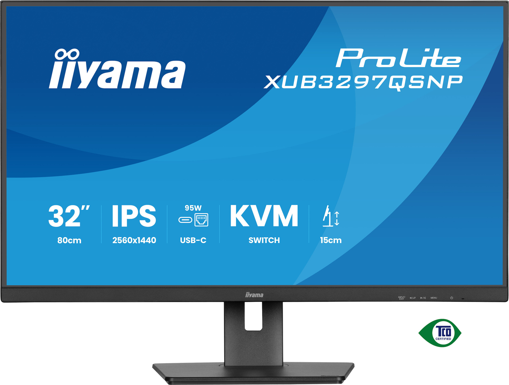 iiyama-ProLite-XUB3297QSNP-B1-32-inch-monitor-met-QHD-IPS-paneeltechnologie-USB-C-dock-en-KVM-schakelaar