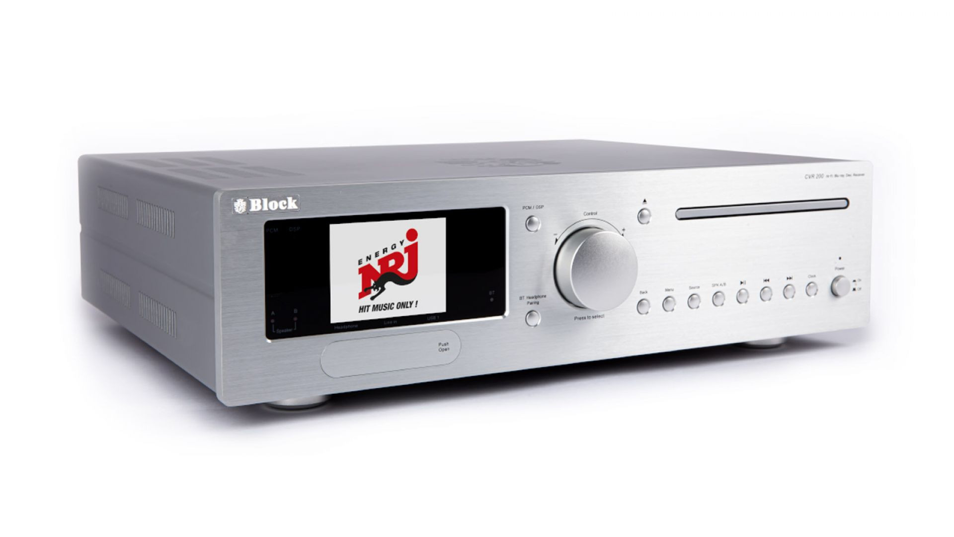 Block-CVR-200-Blu-ray-internetstereoreceiver-met-2x-100-W-muziekvermogen-voor-streaming-en-videoweergave-in-diamantzilver