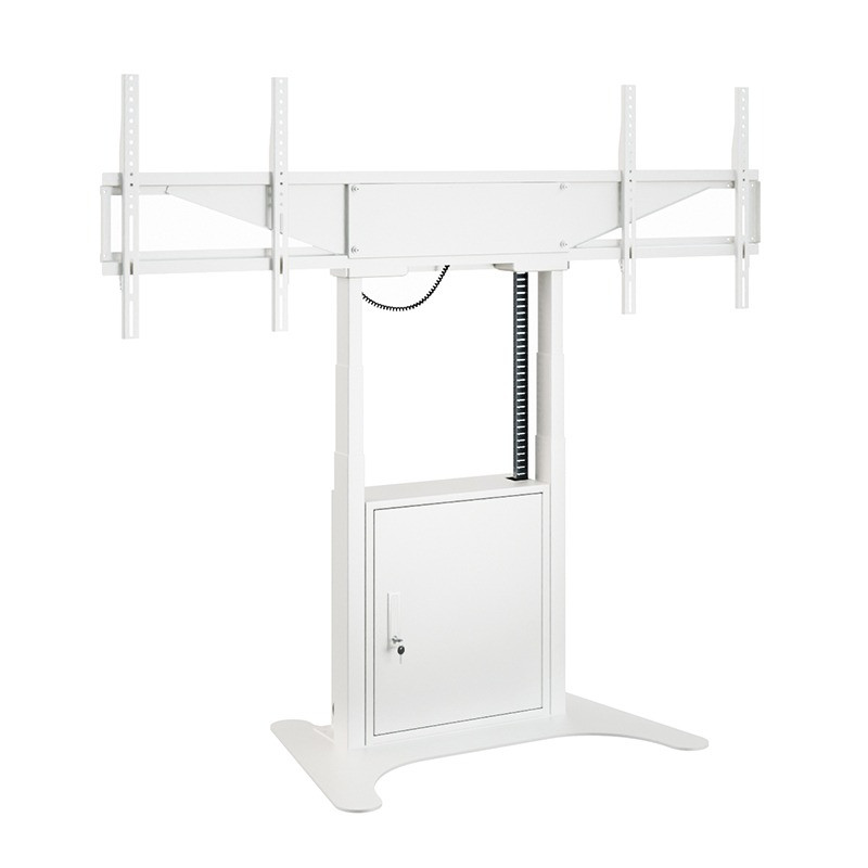 Hagor-HP-Twin-Lift-M-DW-mobiel-elektrisch-gemotoriseerd-in-hoogte-verstelbaar-liftsysteem-voor-twee-displays-naast-elkaar-side-by-side