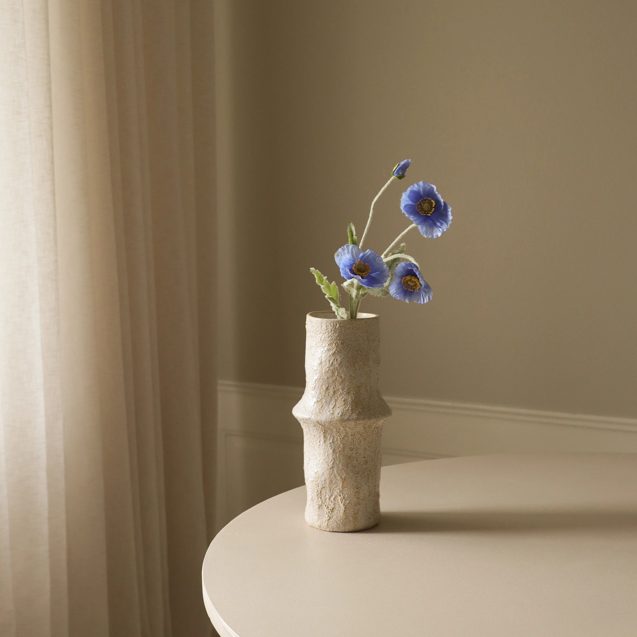 Botane-Blue-Poppy-Flower-Kunstblumenstiel