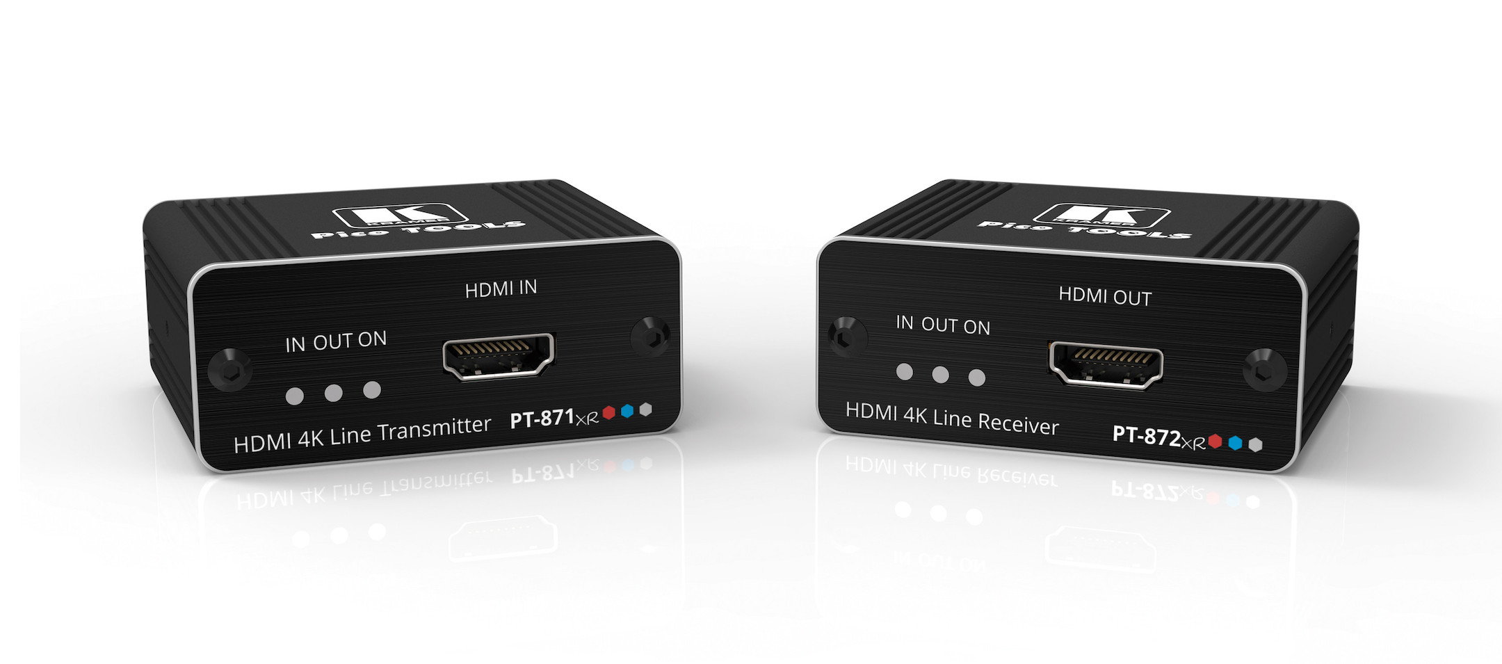 Kramer-PT-871-2xr-KIT-4K-HDR-HDMI-Kompakte-PoC-Extender-uber-Long-Reach-DGKat-2-0-Demoware