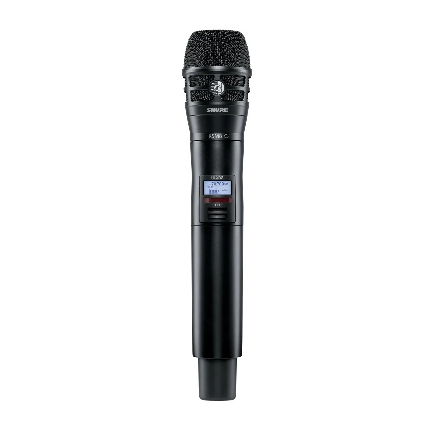 Shure-ULXD2-K8B-P51-Digitaler-Handsender-der-ULX-D-Wireless-Serie-mit-KSM8-Mikrofonkopf