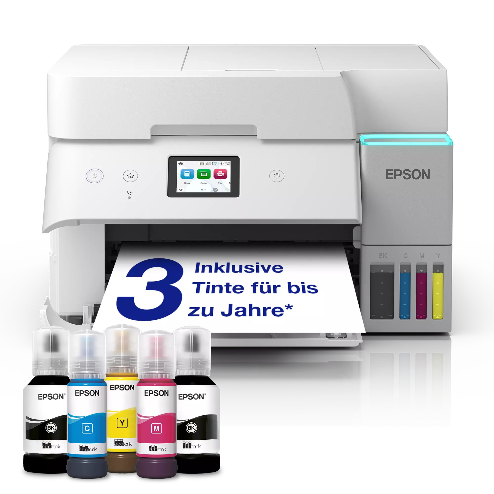 Epson EcoTank ET-4956, Tintenstrahldrucker, WLAN Epson-EcoTank-ET-4956-A4-Multifunktionsdrucker-mit-Wi-Fi-und-AirPrint-Tintentank-automatischem-Dokumenteneinzug-Duplexdruck
