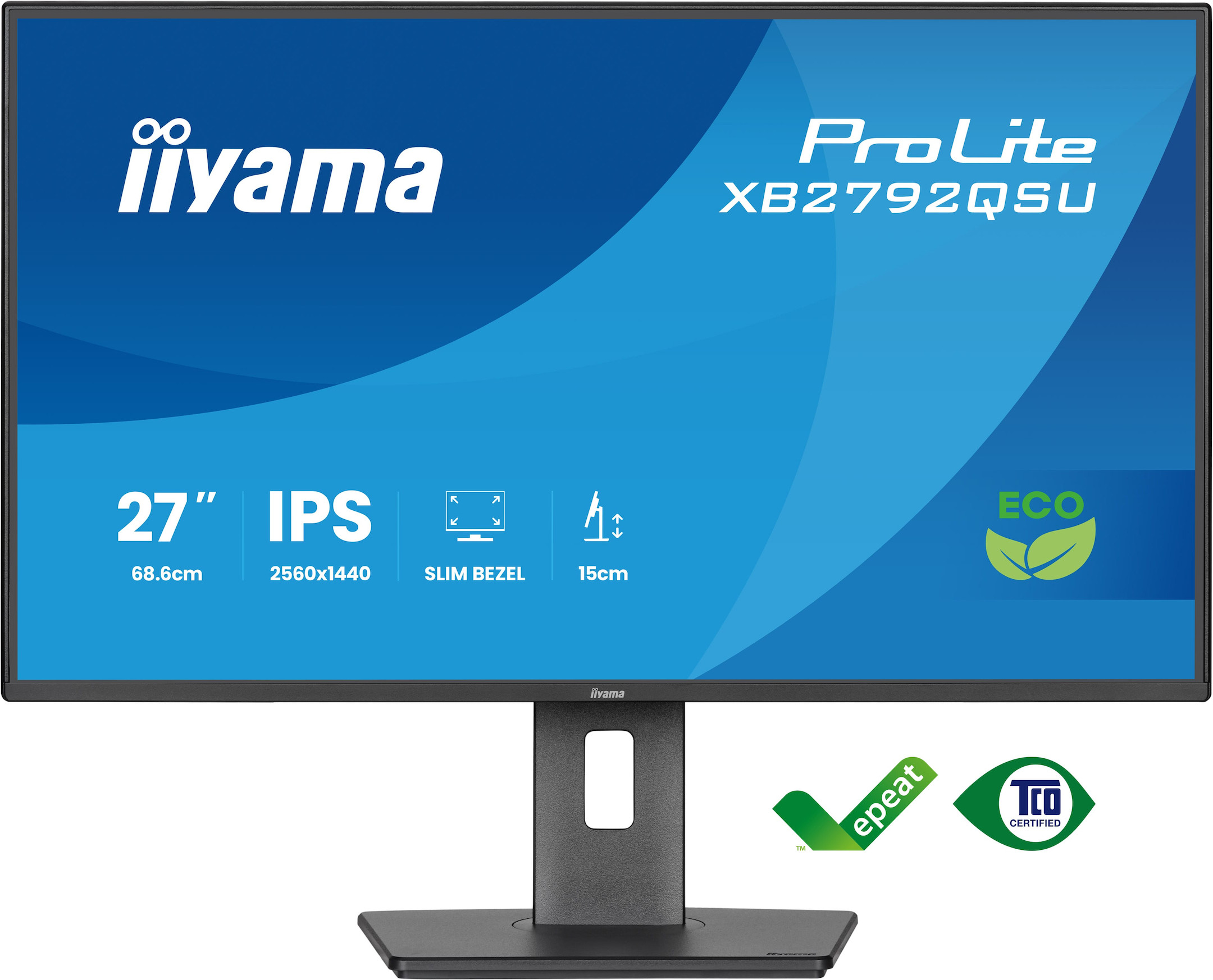 iiyama ProLite XB2792QSU-B1 27" Monitor mit IPS-Panel-Technologie, QHD-Auflösung, höhenverstellbarem Standfuß und Energieeffizienzklasse B iiyama-ProLite-XB2792QSU-B1-27-Monitor-mit-IPS-Panel-Technologie-QHD-Auflosung-hohenverstellbarem-Standfuss-und-Energieeffizienzklasse-B