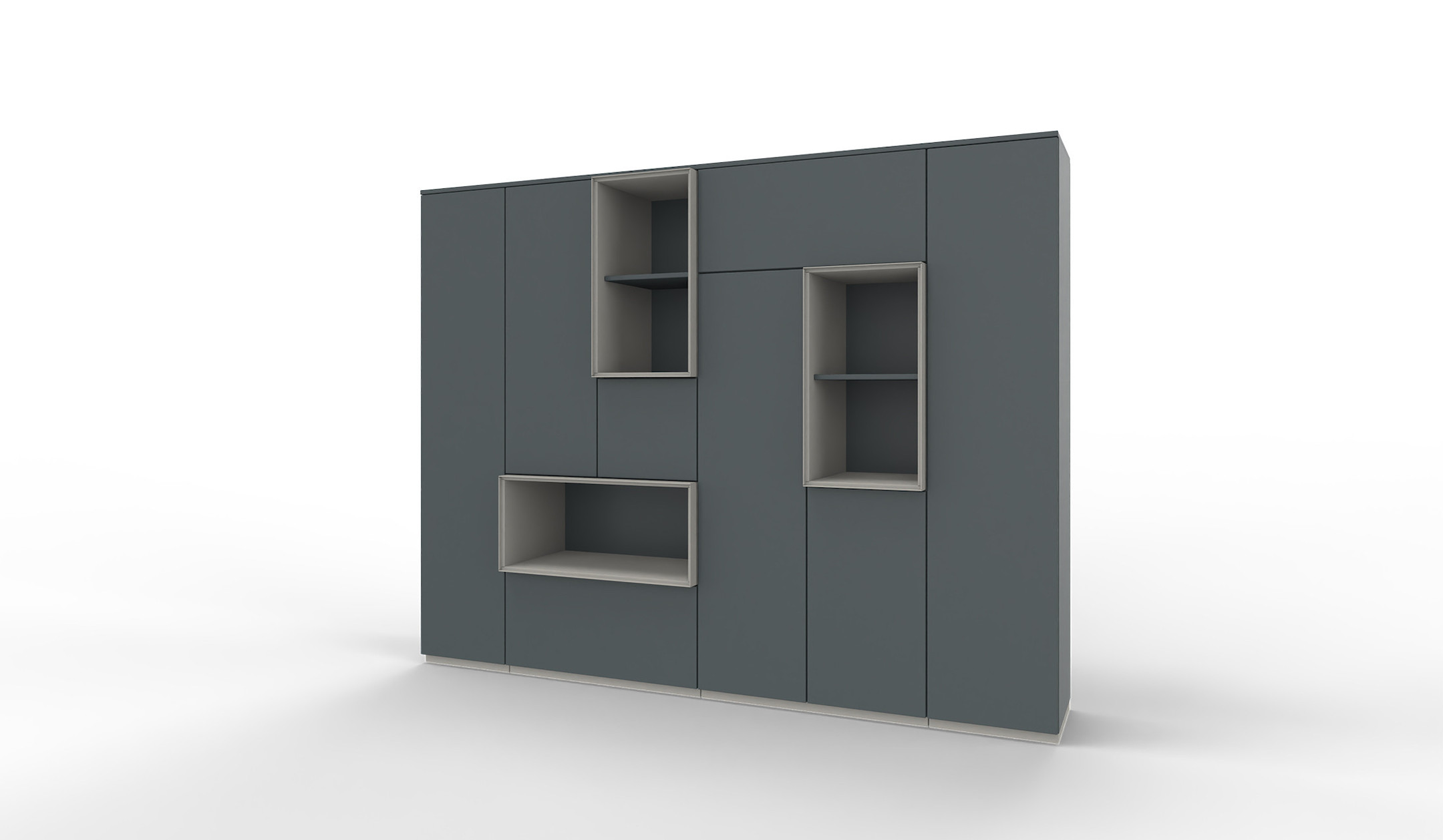 REISS-Subero-R-Stauraumkombination-mit-Regal-mit-Push-to-Open-Funktion-und-Metallauskleidung-in-Grauweiss-fur-moderne-Arbeitsplatzkonzepte