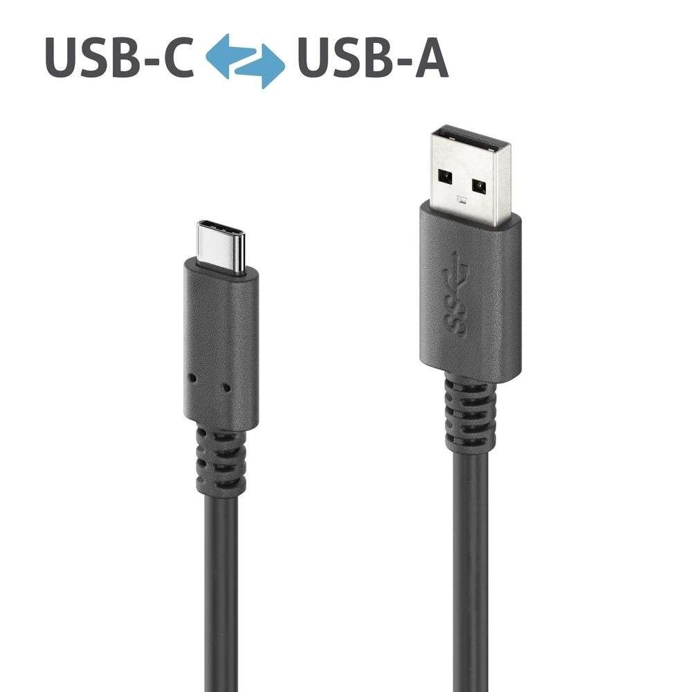 PureLink PI6100-030 USB v3.2 USB-C/USB-A-kabel, 3 m PureLink-PI6100-030-USB-v3-2-USB-C-USB-A-kabel-3-m