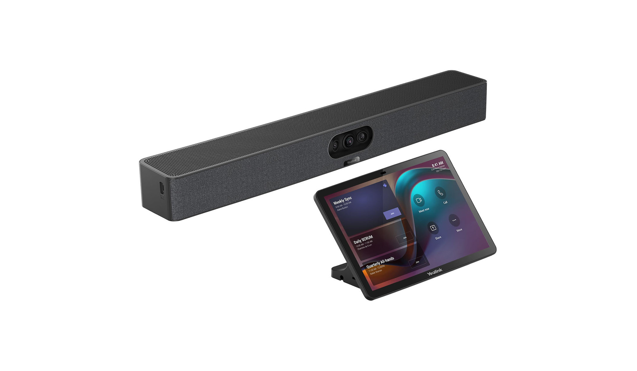 Yealink MeetingBar A25-031 system All-in-One do wideokonferencji (videobar + panel CTP25) Yealink-MeetingBar-A25-031-Alles-in-een-videoconferencingbar-videobar-CTP25-touchconsole