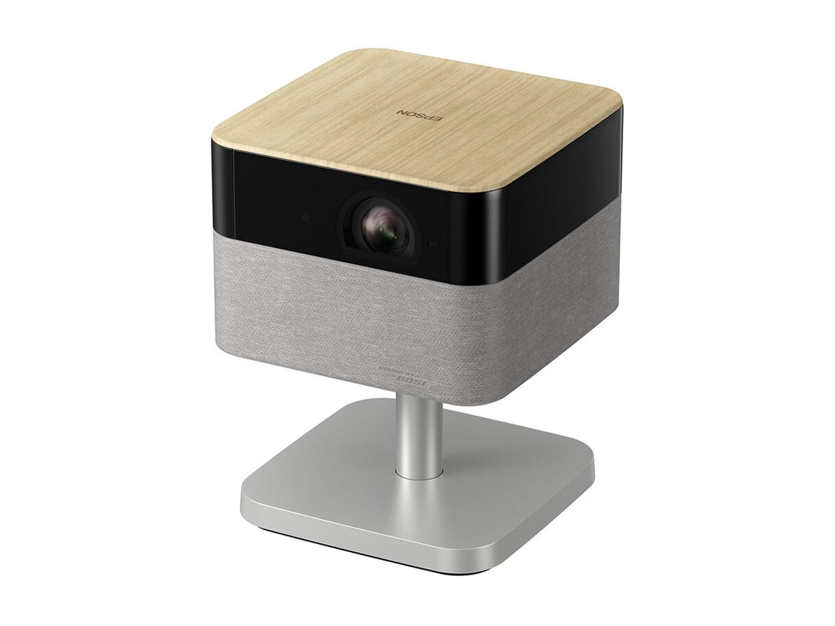 Epson-Lifestudio-Flex-EF-72-tragbarer-4K-Smart-Projektor-mit-Sound-by-Bose-Google-TV-und-verstellbarem-Stand-Eiche-Demoware-Platin