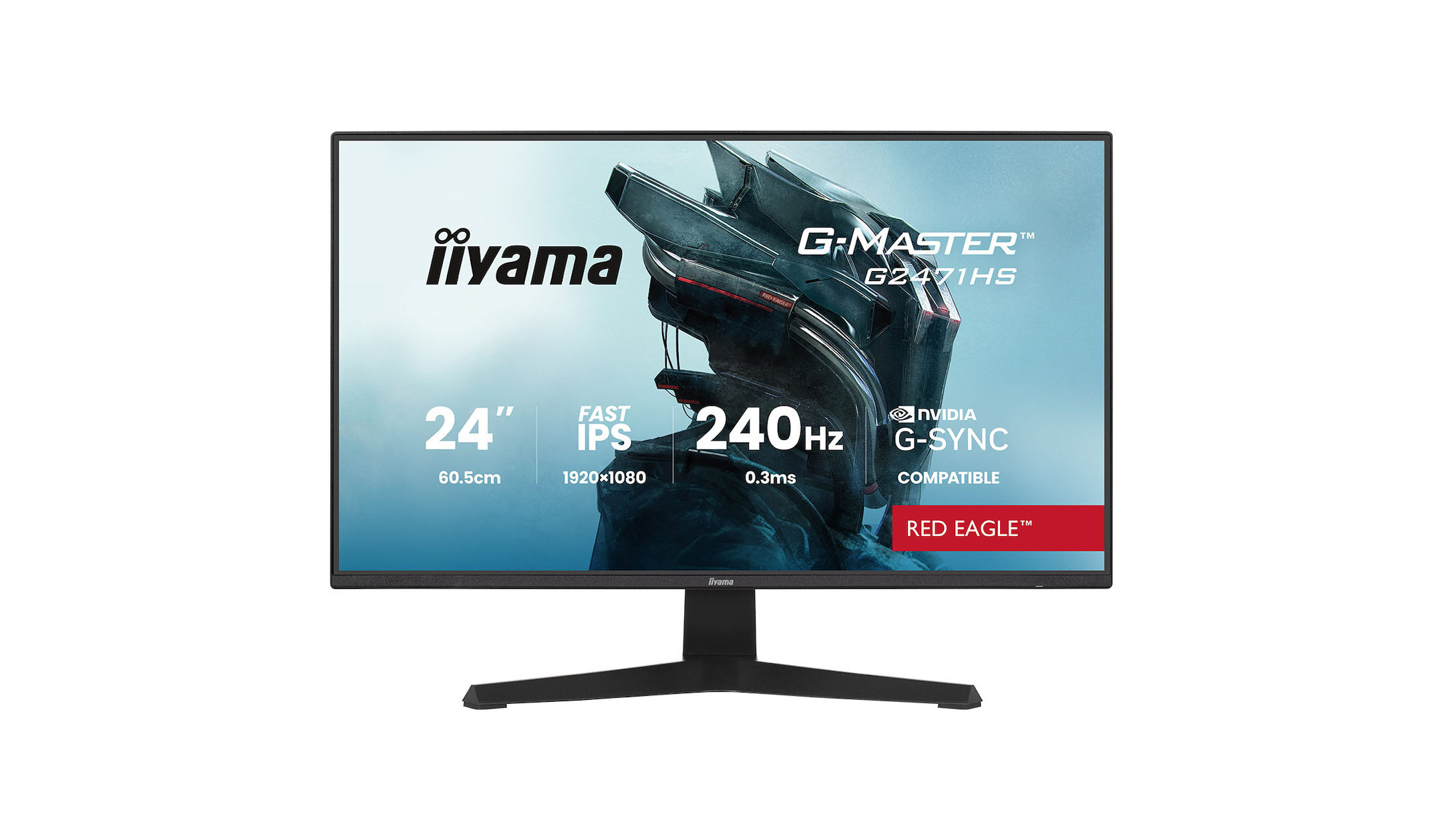 iiyama Red Eagle G-MASTER G2471HS-B1 24" Gaming-Monitor mit dem 240Hz Bildwiederholfrequenz iiyama-RED-EAGLE-G-MASTER-G2471HS-B1-24-inch-gamingmonitor-met-een-verversingssnelheid-van-240-Hz