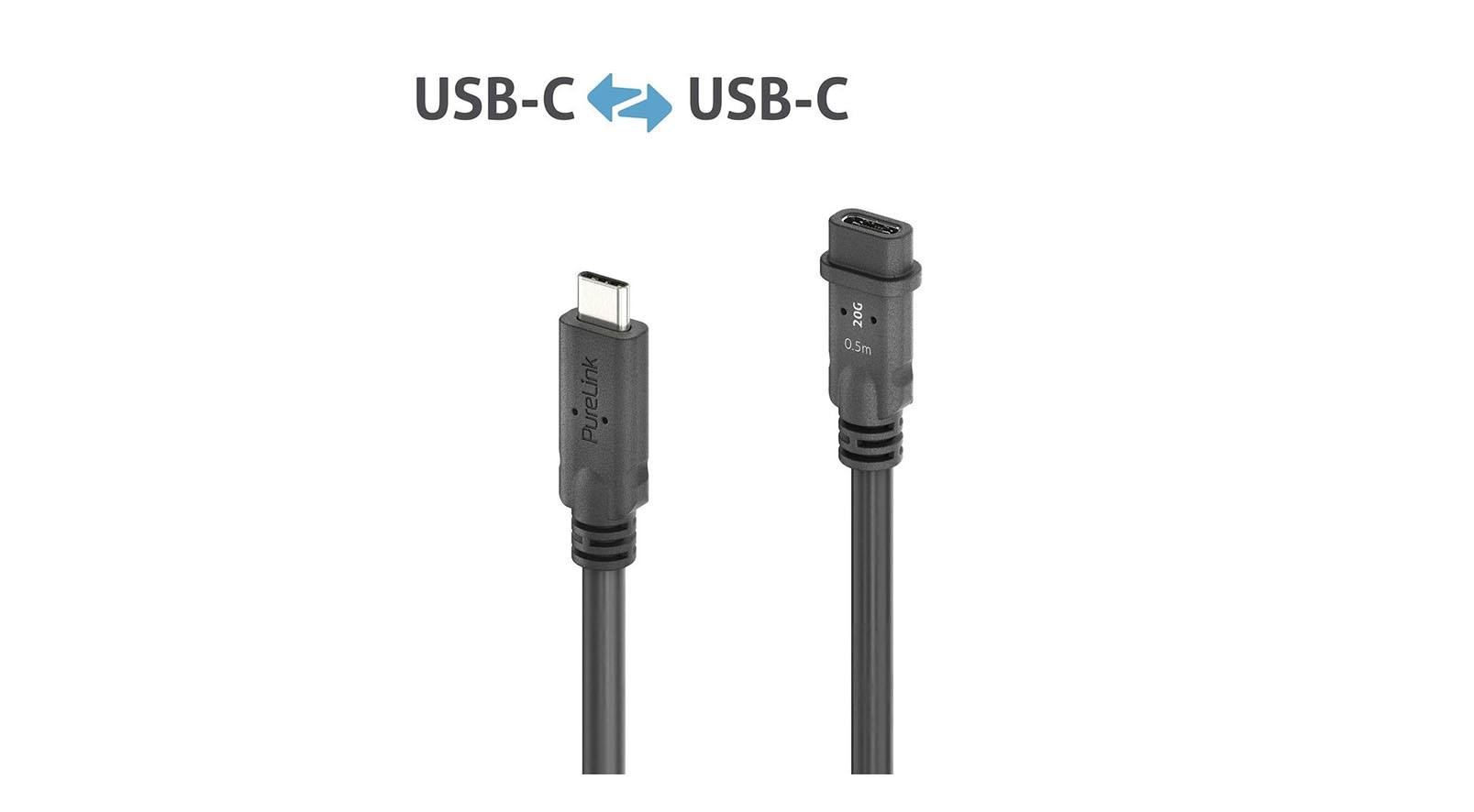 PureLink-PI6630-020-Premium-USB4-Gen2-Micro-Coax-USB-C-Stecker-Buchse-Verlangerungskabel-2m
