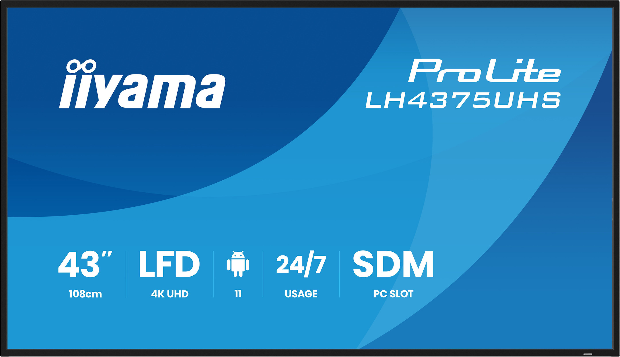 iiyama ProLite LH4375UHS-B2AG 43" 4K Digital Signage Display mit 24/7 Betriebszeit und einem Intel® SDM-Steckplatz - Demoware iiyama-ProLite-LH4375UHS-B2AG-43-4K-Digital-Signage-Display-mit-24-7-Betriebszeit-und-einem-Intel-R-SDM-Steckplatz-Demoware