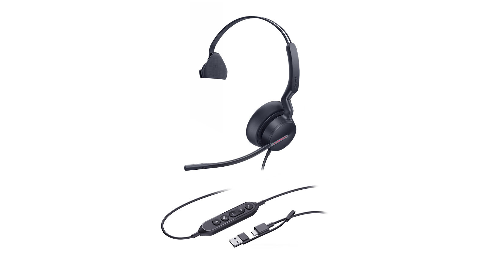 Yealink UH44 kabelgebundenes Mono USB-C/A Headset | zertifiziert für Microsoft Teams Yealink-UH44-Bedrade-mono-USB-C-A-headset-Gecertificeerd-voor-Microsoft-Teams