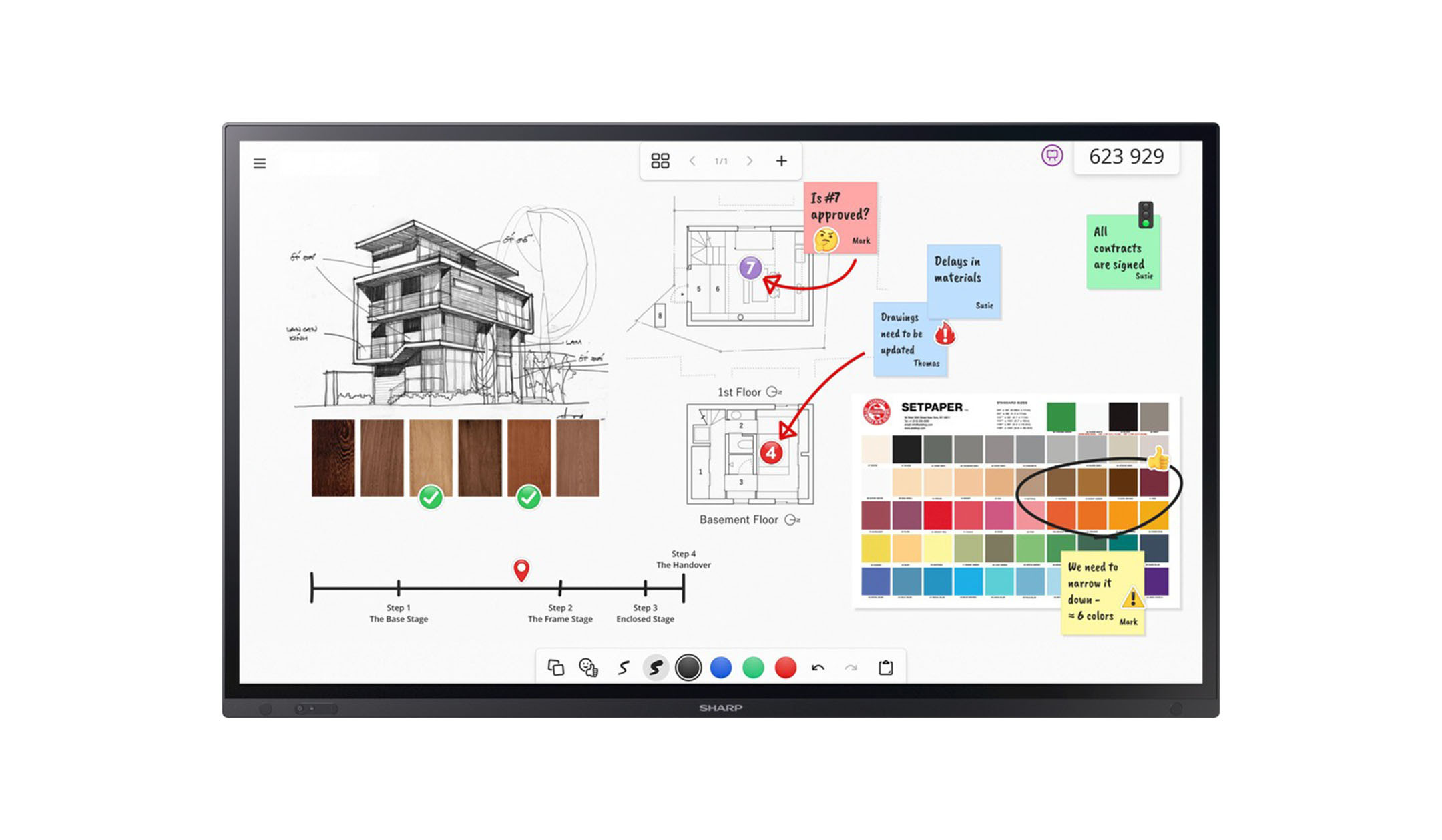 Sharp-PN-LA652-65-inch-groot-interactief-display-voor-professionele-conferentieomgevingen