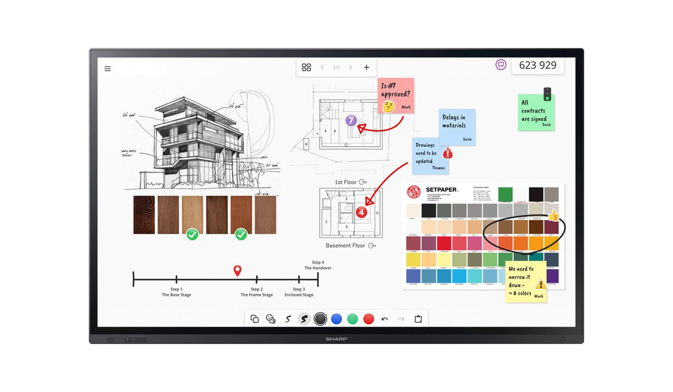 Sharp-PN-LA752-75-inch-interactief-display-met-groot-scherm-voor-professionele-conferentieomgevingen