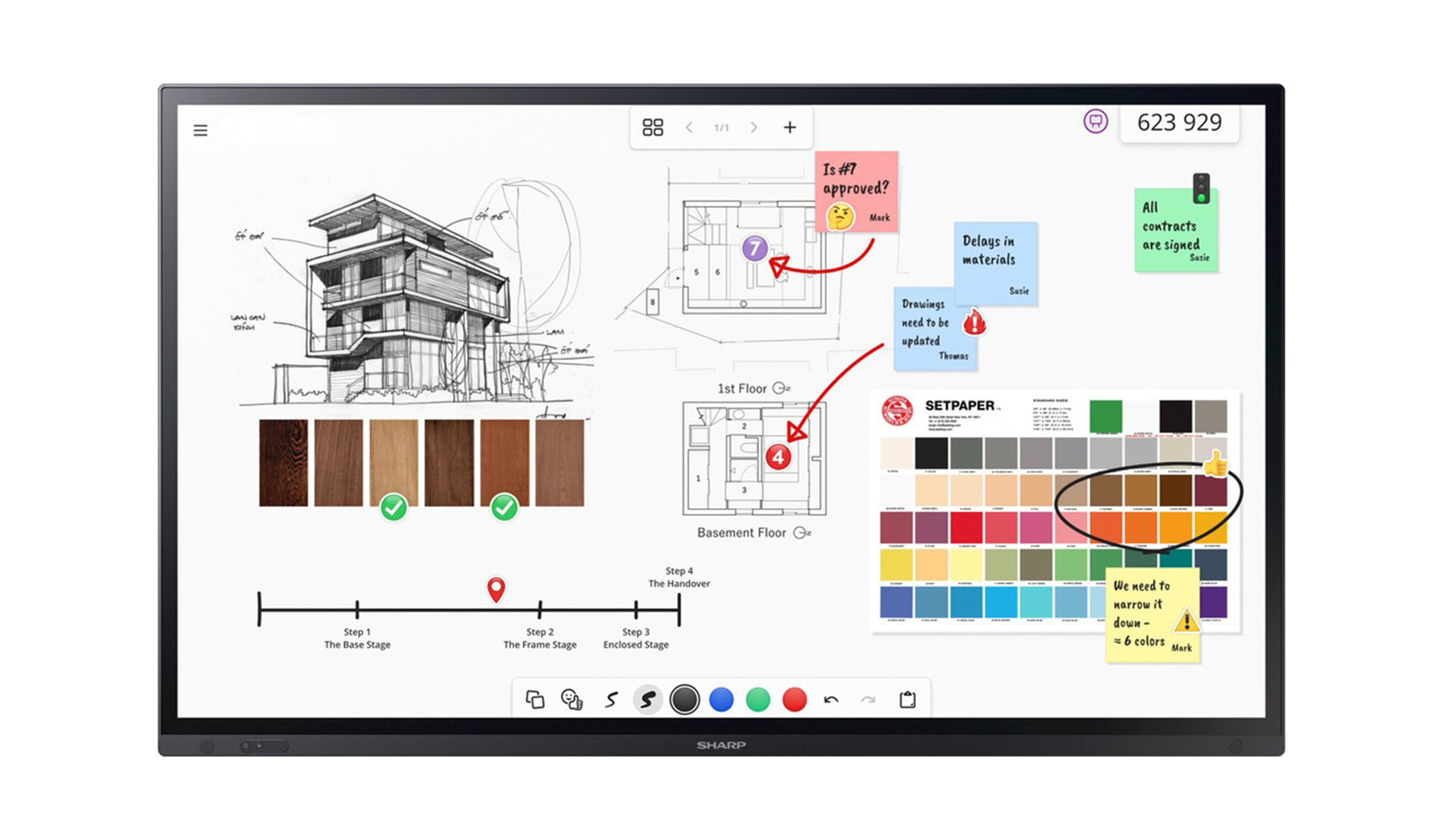Sharp-PN-LA862-86-groot-interactief-display-voor-professionele-conferentieomgevingen