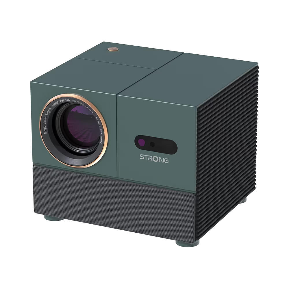 Strong MIRA1 FHD Streaming Projektor mit Smart TV und Google Assistant-Funktionen - Demoware Platin Strong-MIRA1-FHD-Streaming-Projektor-mit-Smart-TV-und-Google-Assistant-Funktionen-Demoware-Platin