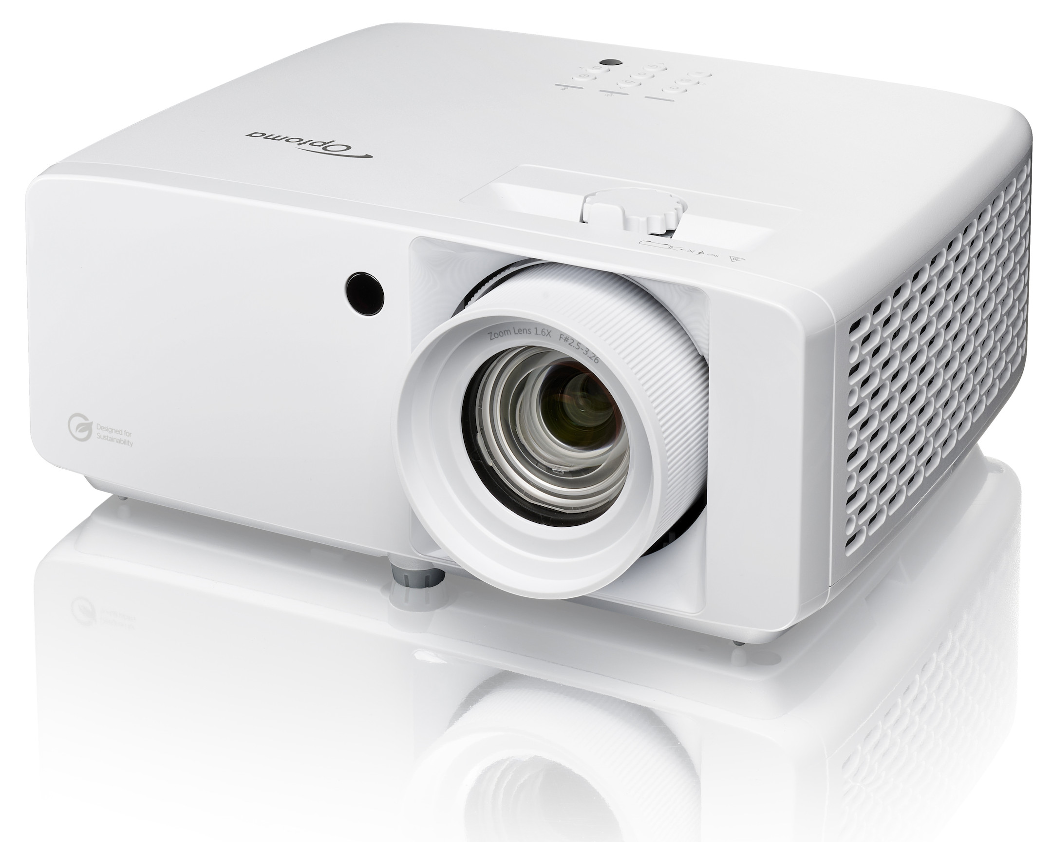 Optoma-ZH551-Full-HD-Laserprojektor-fur-professionelle-Prasentationen-Demoware-Platin