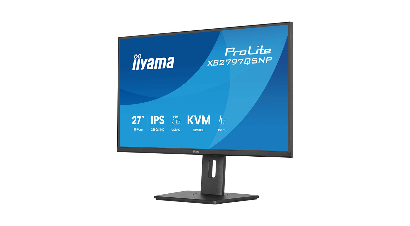 iiyama ProLite XB2797QSNP-B1 Monitor QHD de 27 pulgadas con estación de acoplamiento USB-C, conmutador KVM y conexión LAN iiyama-ProLite-XB2797QSNP-B1-27-inch-QHD-monitor-met-USB-C-dockingstation-KVM-switch-en-LAN