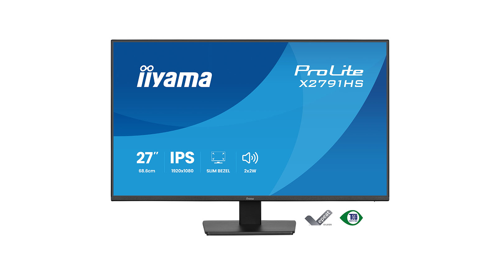 iiyama ProLite X2791HS-B1 27" monitor with IPS panel technology, a 120 Hz refresh rate and Eye Comfort certification iiyama-ProLite-X2791HS-B1-27-inch-monitor-met-IPS-schermtechnologie-een-verversingsfrequentie-van-120-Hz-en-Eye-Comfort-certificering