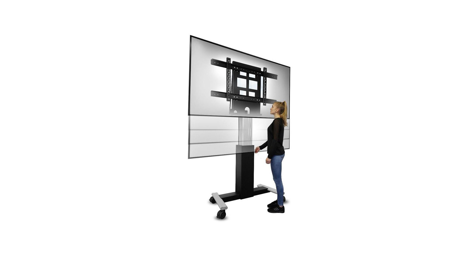 PeTa-TITAN-Rollgestell-elektrisch-Geeignet-fur-Displays-von-60-bis-90-oder-max-100-kg
