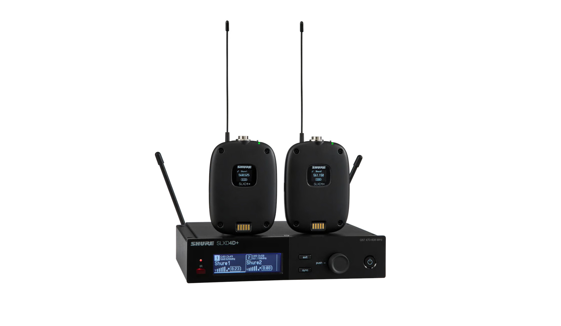 Shure-SLXD14D-2-Kanal-Drahtlossystem-mit-zwei-Taschensendern-Frequenzband-S50