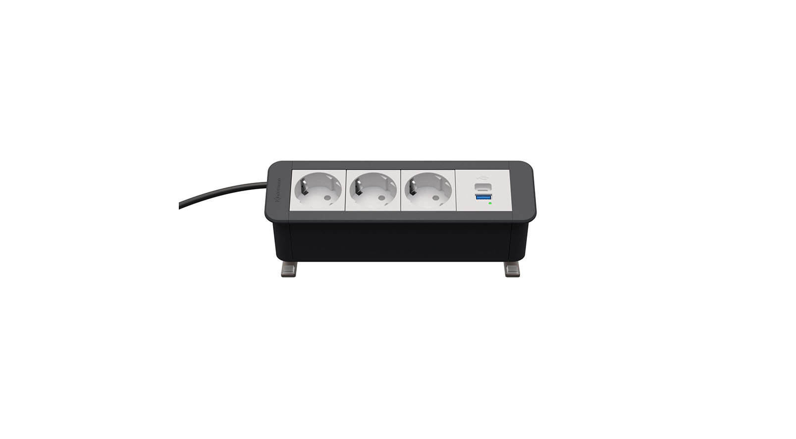 Kinderman CablePort Office desk 4f 3xStr1xUSBPD Tischanschlussfeld 4-fach mit USB PD Kinderman-CablePort-Office-desk-4f-3xStr1xUSBPD-Tischanschlussfeld-4-fach-mit-USB-PD