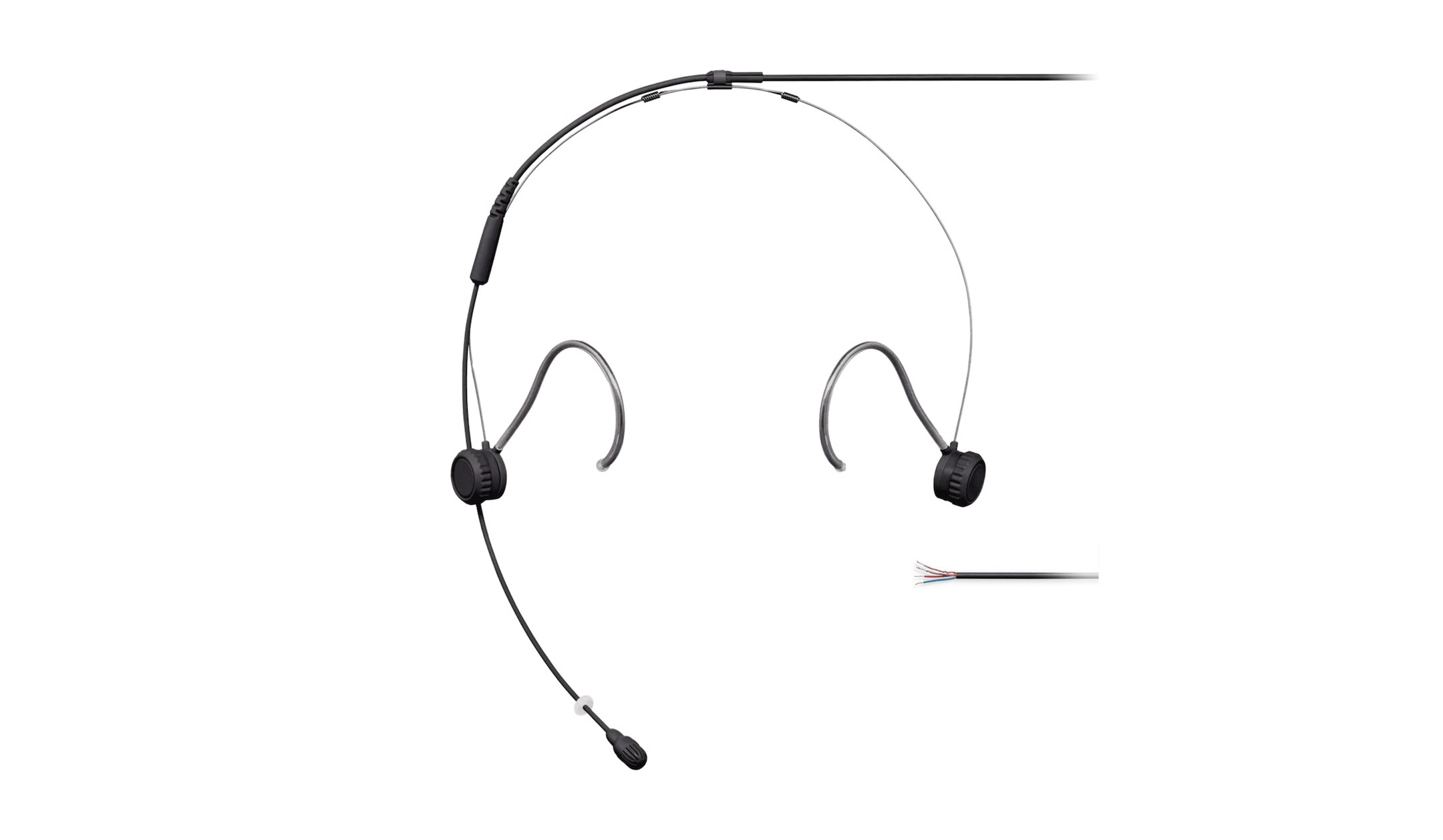 Shure-TH53-TwinPlexTM-Subminiatur-Headset-mit-offenem-Kabelende-Farbe-Schwarz