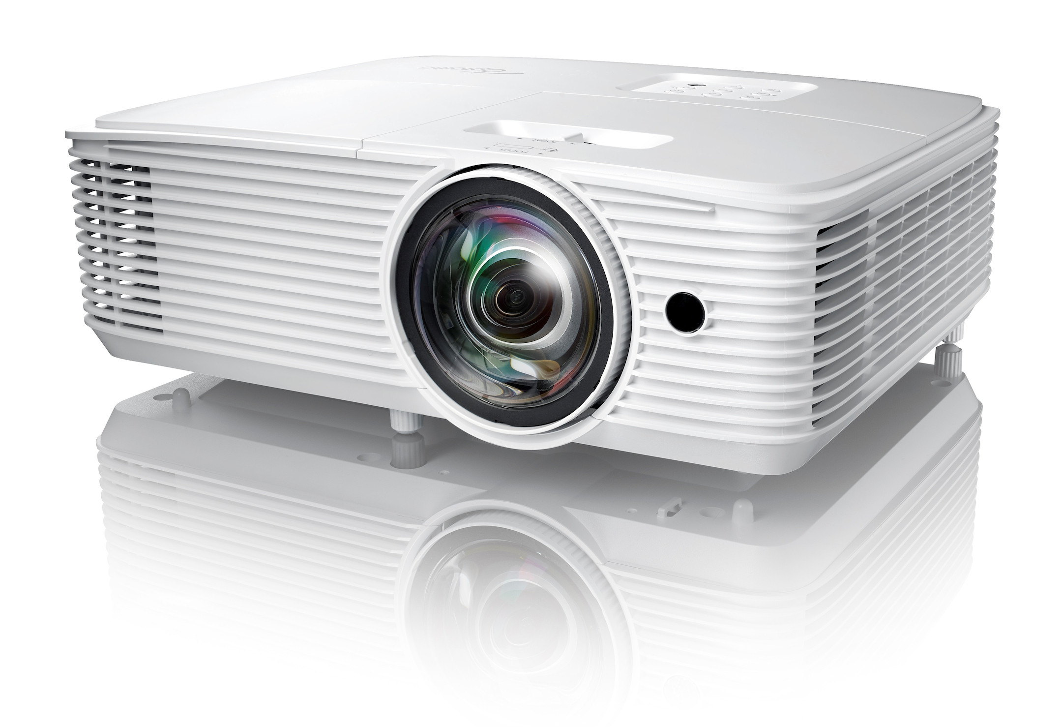Optoma-GT500XR-XGA-Kurzdistanzprojektor-fur-Wohnzimmer-und-Wohnraume-Demoware-Platin