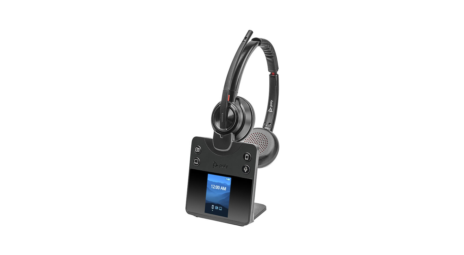 HP-Poly-Savi-8420-UC-schnurloses-DECT-Stereo-Headset-mit-Basisstation