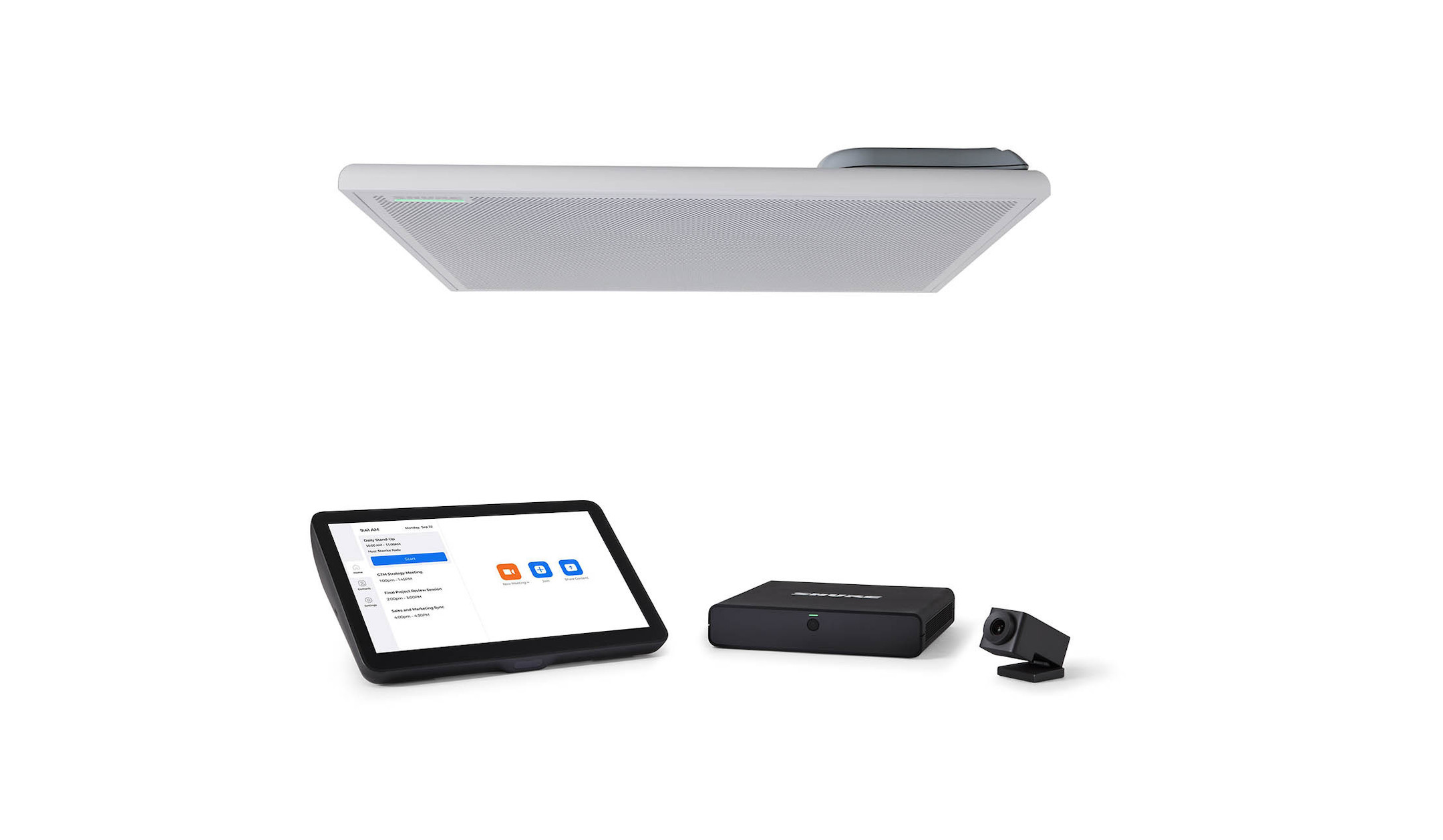 Shure IntelliMix™ Room Kit 30 IMXRK30Z Videokonferenzsystem, 1920 x 1080 Full HD, 12 MP, 120° Shure-IntelliMixTM-Room-Kit-30-IMXRK30Z-mit-Zoom-Zertifizierung-fur-kleine-Raume