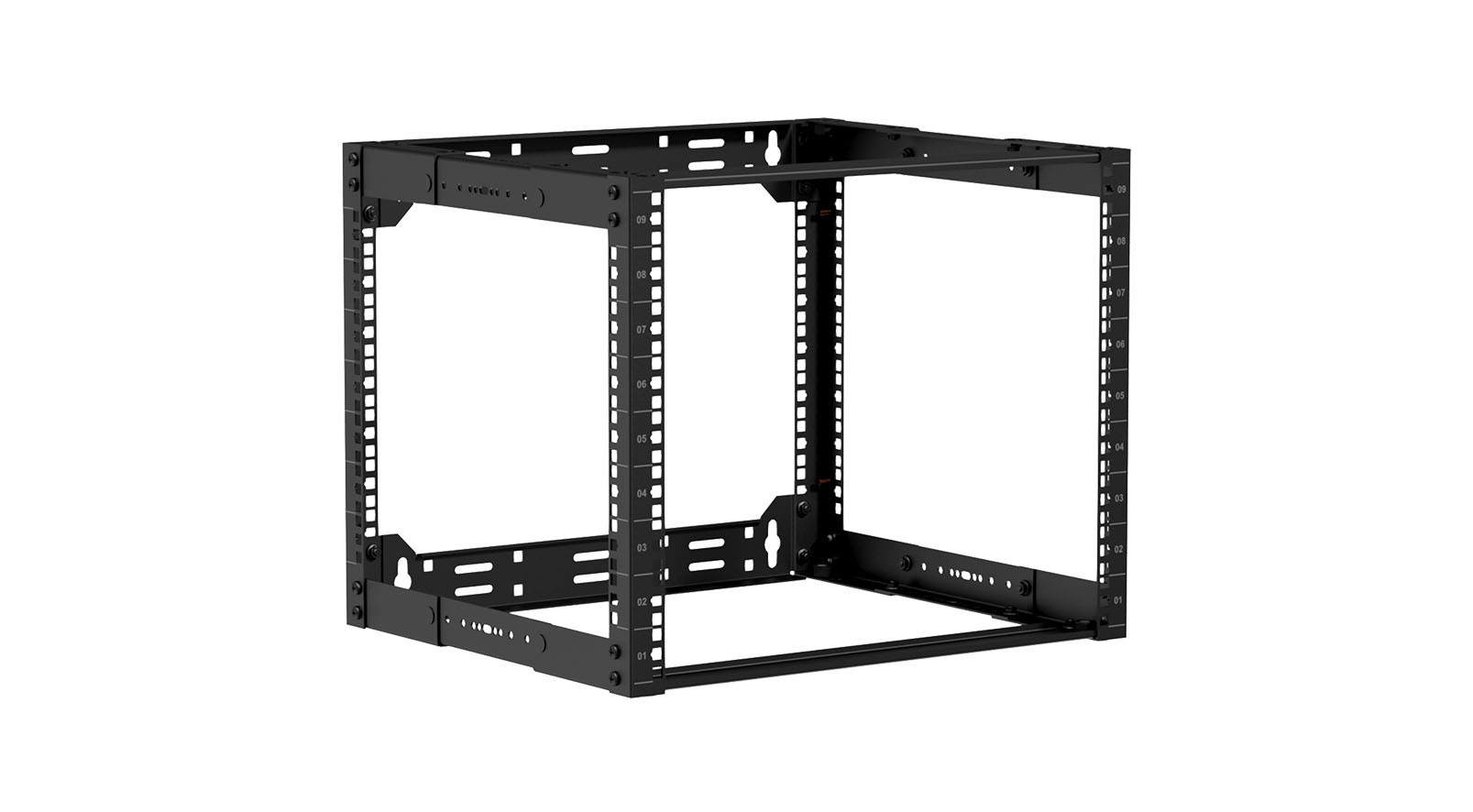CAYMON OPR309A 19-Zoll-Rack mit verstellbarer Tiefe 300 bis 450 mm CAYMON-OPR309A-19-Zoll-Rack-mit-verstellbarer-Tiefe-300-bis-450-mm