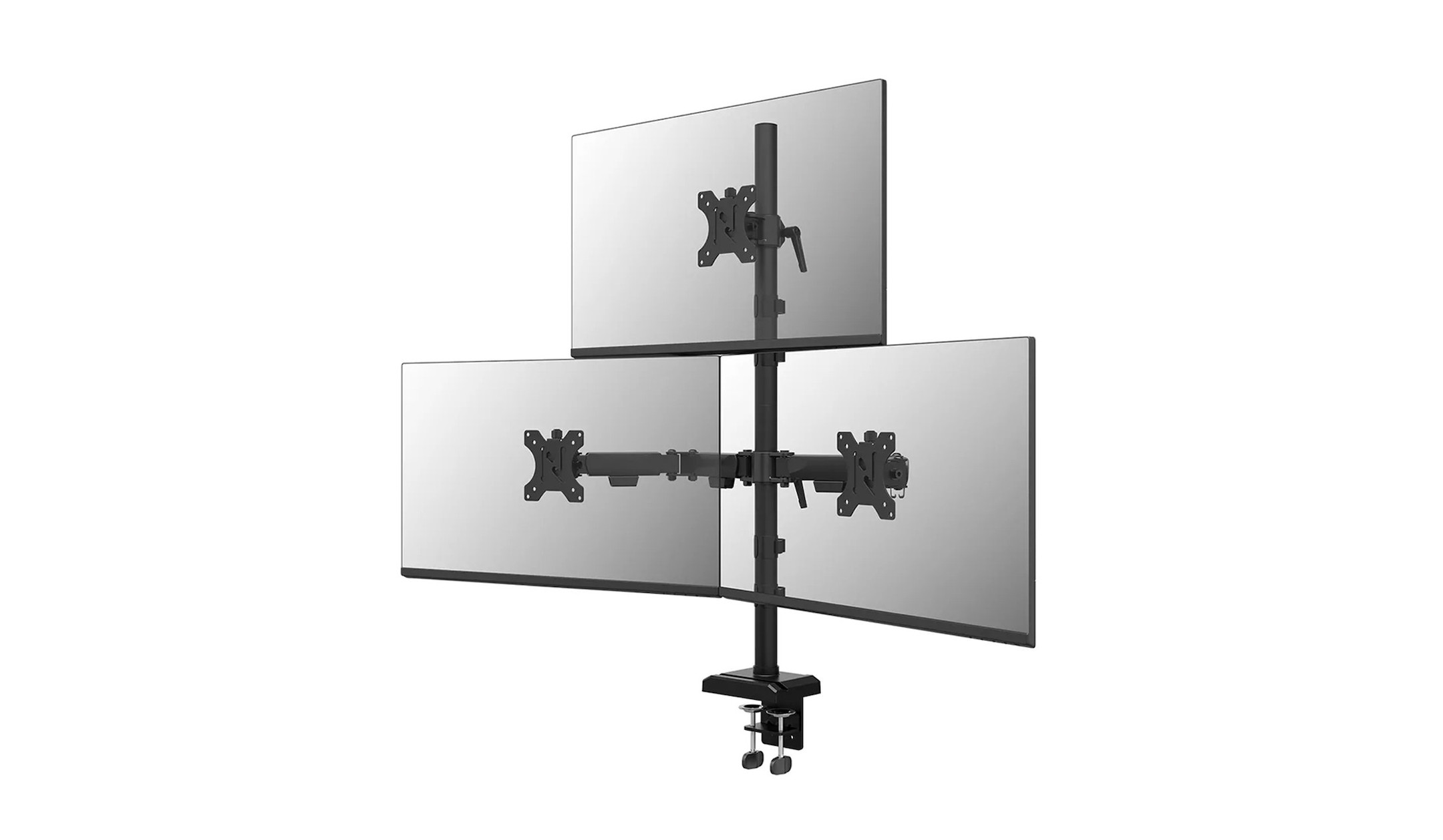 Neomounts DS60-600BL2-1 Monitorarm für drei Monitore bis zu 32 Zoll Neomounts-DS60-600BL2-1-Monitorarm-fur-drei-Monitore-bis-zu-32-Zoll